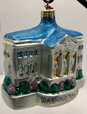 LANDMARK THE WHITE HOUSE WASHINGTON DC LTD EDN ORNAMENT 1999 5"INH X 2"W