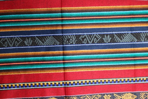 Peruvian Manta 60"x82" Tablecloth, Throw, Blanket Beautiful Colors Gorgeous - Picture 7 of 8