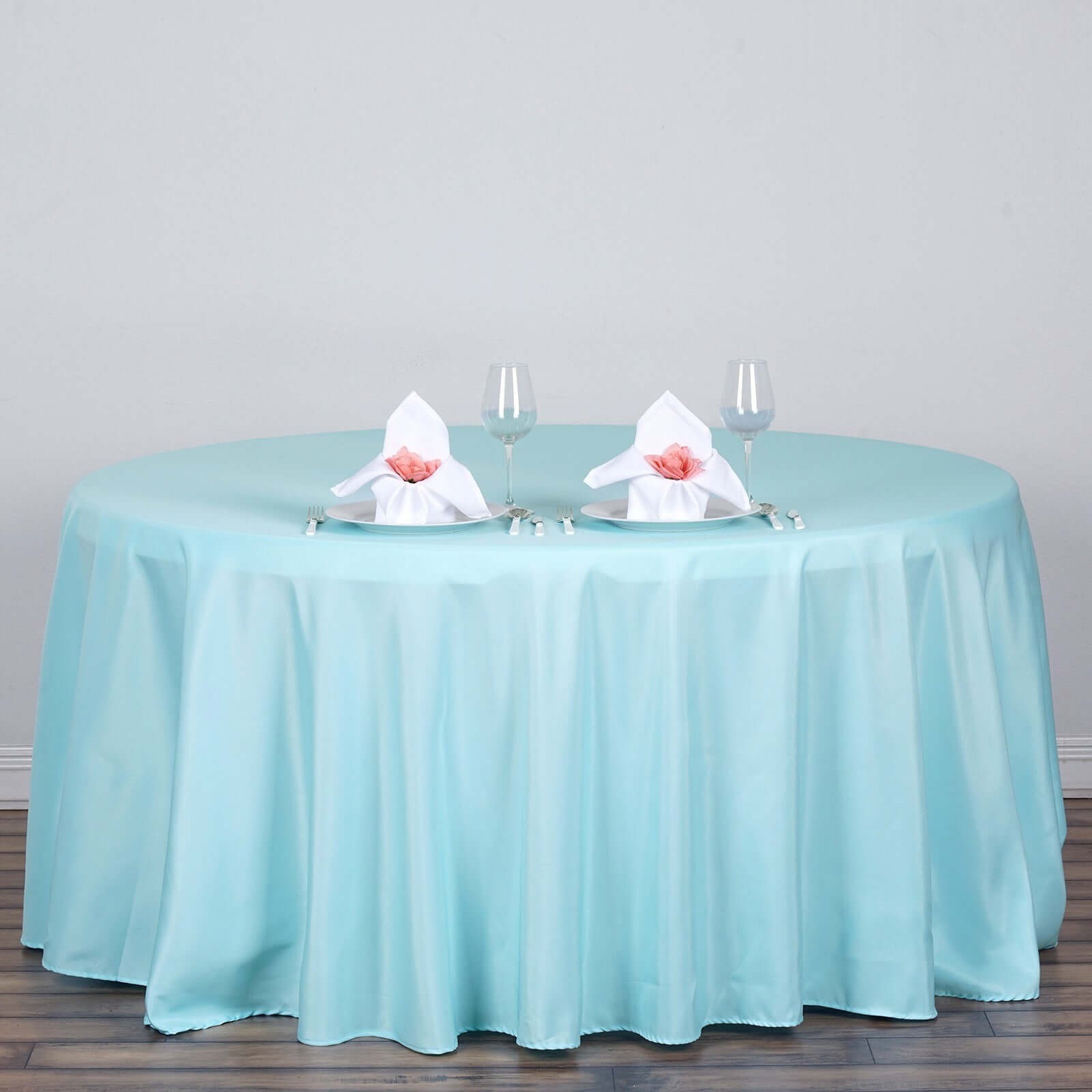 BLUE 120 Inch ROUND TABLECLOTH Wedding Decorations Party Table Cover