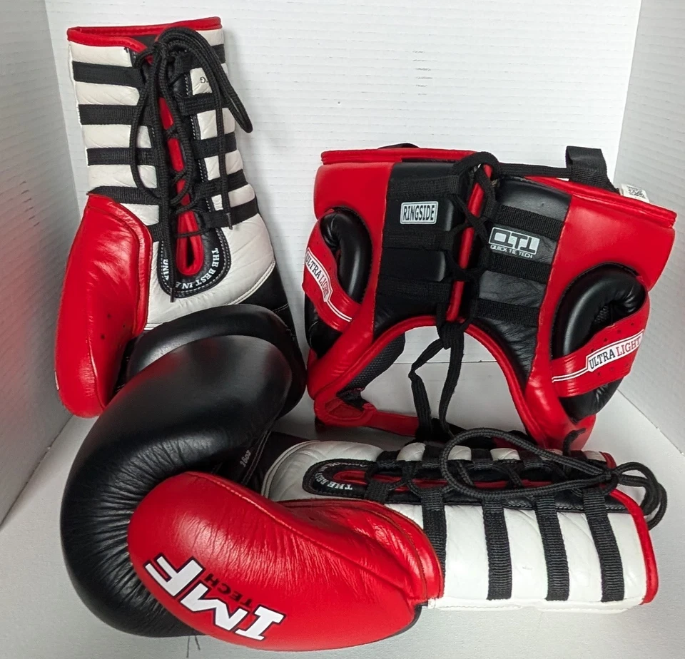 Ringside Competition Headgear M / Boxing Kickboxing Gloves 16 Oz Impact Foam - Image 2 of 4