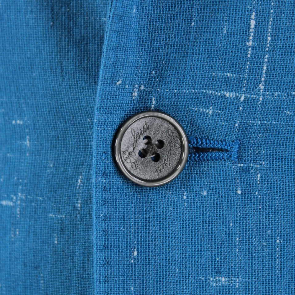 Abrigo deportivo Belvest nuevo con etiquetas mezcla de algodón/lino/seda talla 48R (38R EE. UU.) en azul Foto 2 de 4