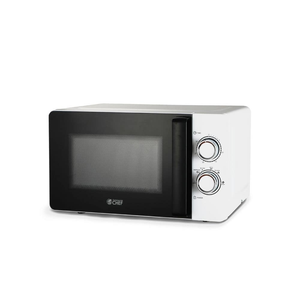 Compact 700W White Countertop Microwave 0.7 Cu.Ft 17.8-Inch Wide