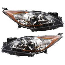Halogen Headlight Set Left And Right For 2010 2011 2012 2013 Mazda 3