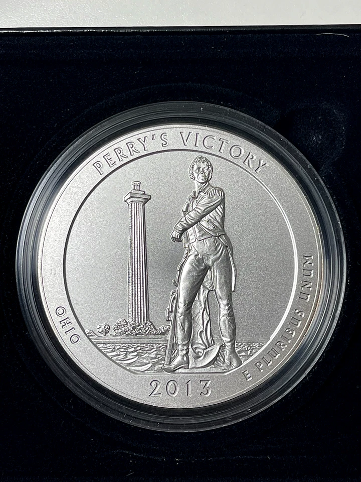 2013 America The Beautiful 5oz Silver Coin Perry’s Victory NIB w COA! MINT! - Image 3 of 4
