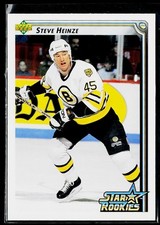 1992-93 Upper Deck #400b Steve Heinze Boston Bruins