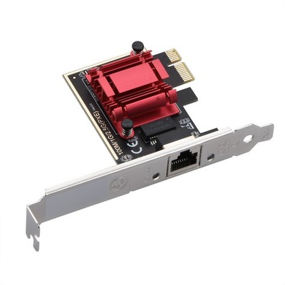 PCIe Network Adapter Card W/RTL8125 Clip For Window 2.5 Gbps Data Transfer Rate