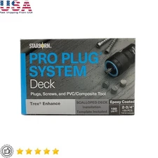 Pro Plug System PVC Composite Deck Boards 40 Sq Ft Kit Screws Tool Plugs US
