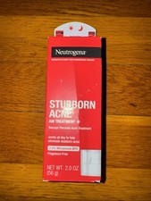 Neutrogena Stubborn Acne AM Treatment 2.0 Oz Exp. 7-2026 Fragrance Free NIB