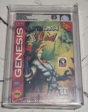 Earthworm Jim Genesis Cardboard VGA 85 Box Grade 85+ Seal Grade NOT WATA PSA CGC