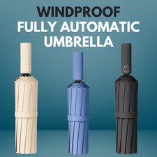 Automatic Umbrella Women's Men's Reinforced 24-Bone Anti-UV Sunscreen Anti-UV