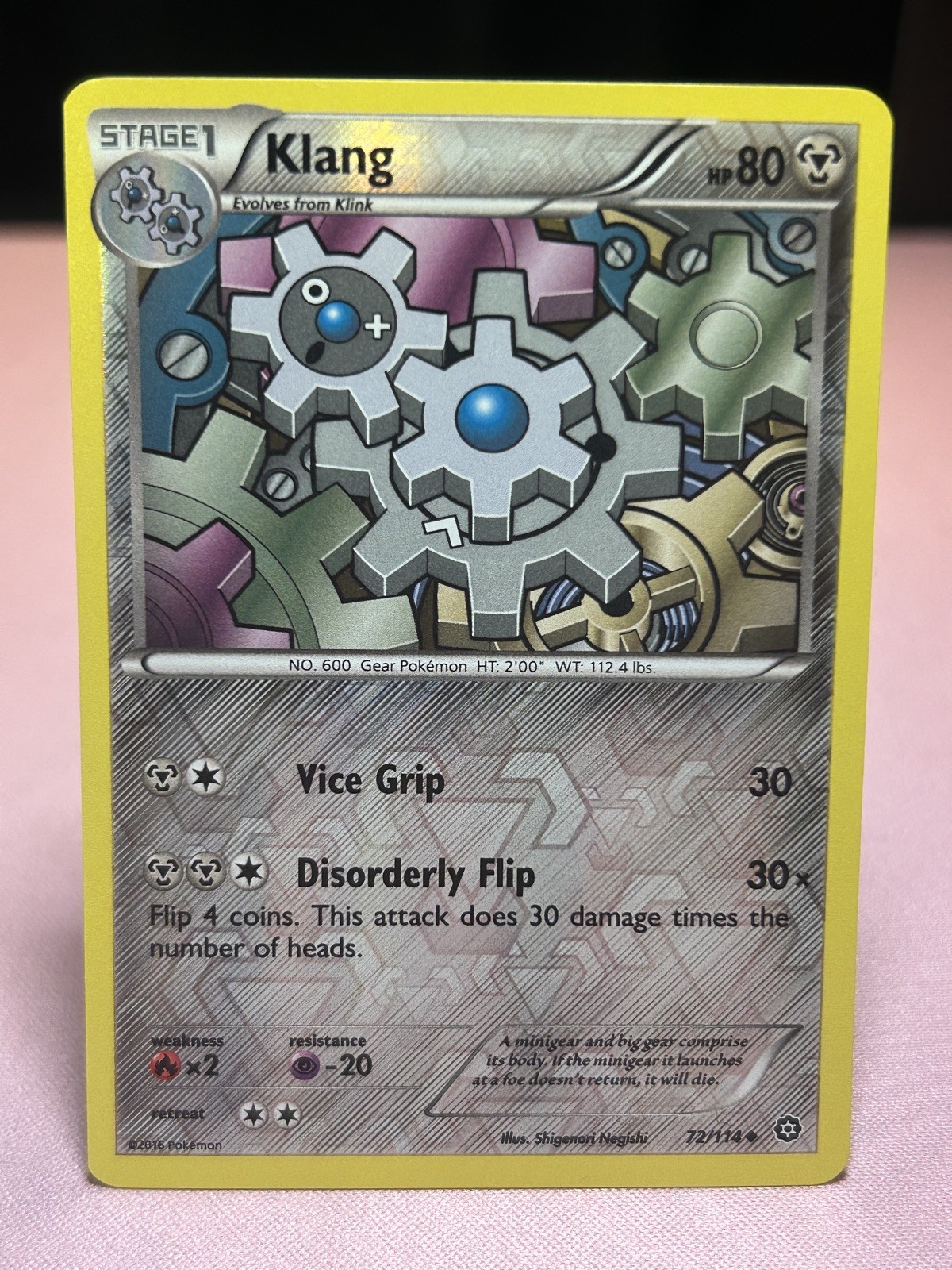 Klang 72/114 XY-Steam Siege Reverse Holo Pokemon TCG Card