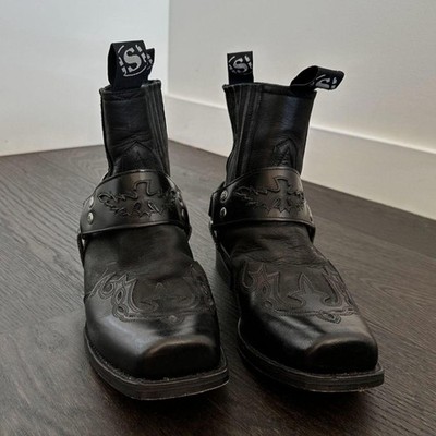 Sendra leather harness boots in black EU 42 / UK 8 / US 8.5