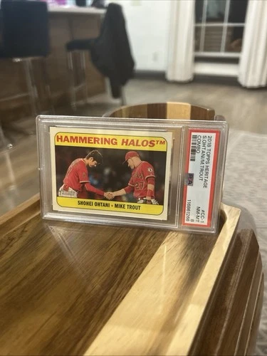 SHOHEI OHTANI MIKE TROUT 2018 HERITAGE COMBO CC1 🐐 PSA 8 MINT 📈 ROOKIE CARD 🔥