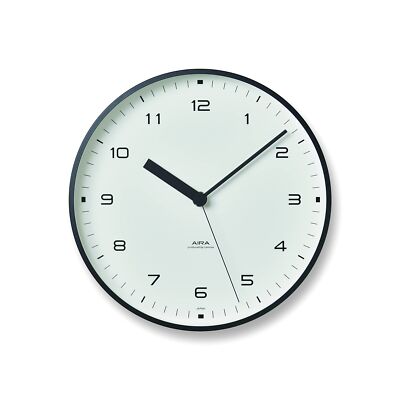 Lemnos Wall Clock AIRA Analog Aluminum White LC18-03 WH 200xd40mm