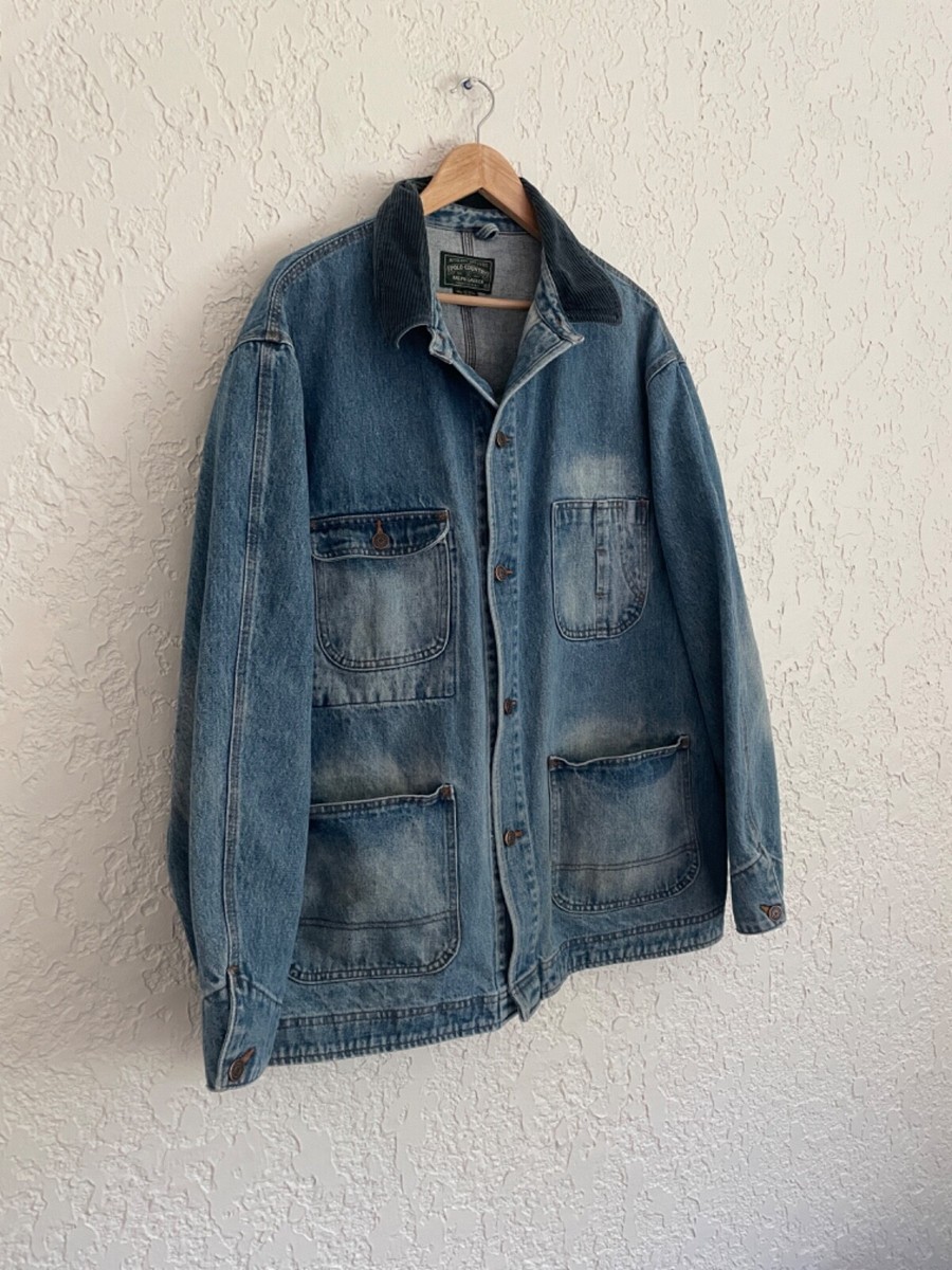 🔥 POLO COUNTRY Ralph Lauren® RARE 90s Denim Chore Coat 🔥 POLO COUNTRY Ralph Lauren® RARE 90s Denim Chore Coat
