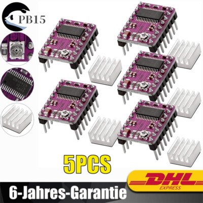 DRV8825 Stepstick Stepper Motor Schrittmotortreibermodul mit Kühlkörper fürRAMPS
