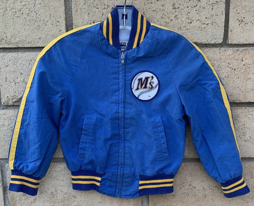 Vintage Mariners Jacket Bomber Varsity Kid Size 8 - Picture 2 of 24