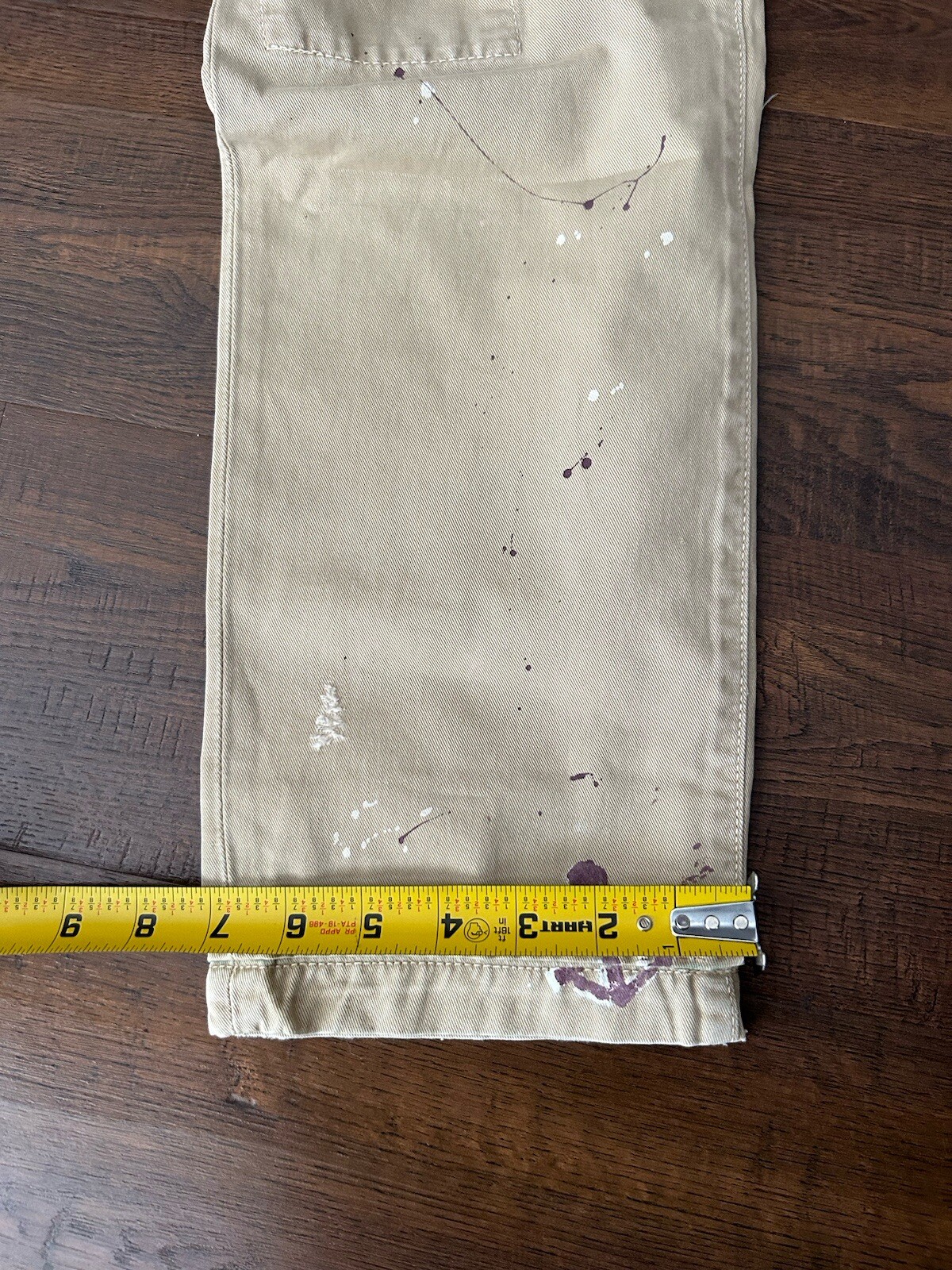 American eagle khaki patch, splashed ink, distres… - image 9