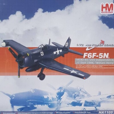 Hobby Master HA1105 1/72 F6F Hellcat USN ss(n)-41 William Henry USS Independence