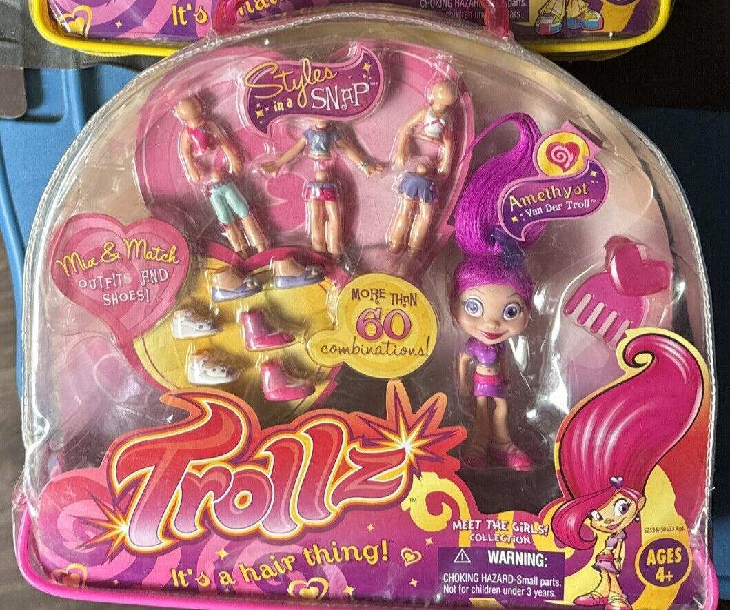 Hasbro Trollz Meet the Girls Amethyst Styles In A Snap NEW Doll