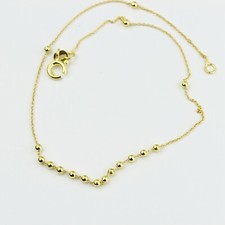 Women 925 Sterling Silver Delicate Beads Thin Chain Foot Bracelet Anklet 10"