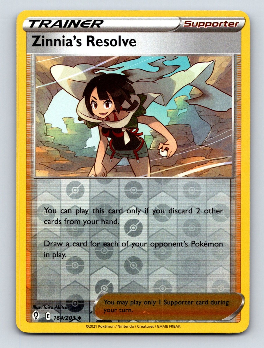 Trainers Zinnias Resolve Supporter Card Rarity Adventurous Brown