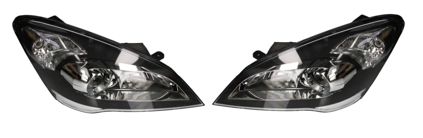 Phare avant Kia Cee'd noir électrique H1 H7 pour corriger un éclairage jauni ou opaque