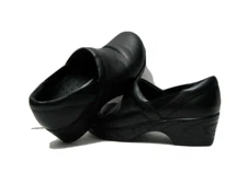 Klogs Women's Black  Leather Upper Size 7W Wedge Heel