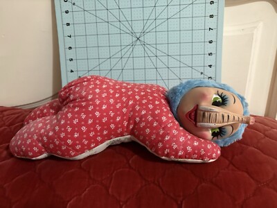 Vintage Rubber Face Plush Sleeping Mamut In Pj s