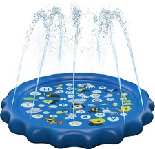 Splash Pad Sprinkler for Kids and Wading Pool Childrens Inflatable Water Toys