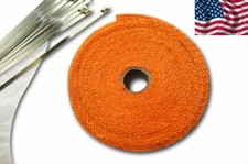 Fiberglass Heat Exhaust Thermal Header Wrap Tape 2 X 33f 50mm X 10m Orange