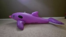 Vintage Strand Inflatable Pink Bottlenose Dol...