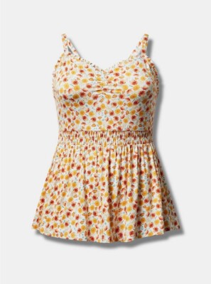 Torrid Super Soft Sweetheart Ruched Babydoll Top 4 4X 26 #E35028