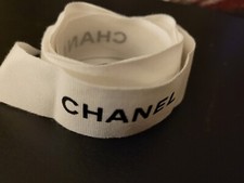 Chanel Black White Ribbon 35 Inch Luxury Gift Wrap Hair Tie Present Package