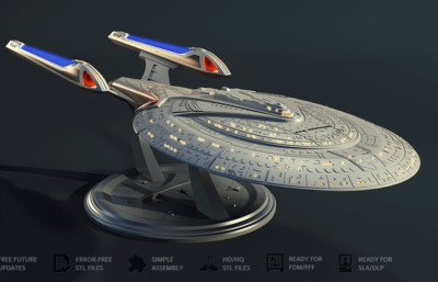 USS Enterprise NCC-1701-E Resin 3d printed DIY model kit 1:1000