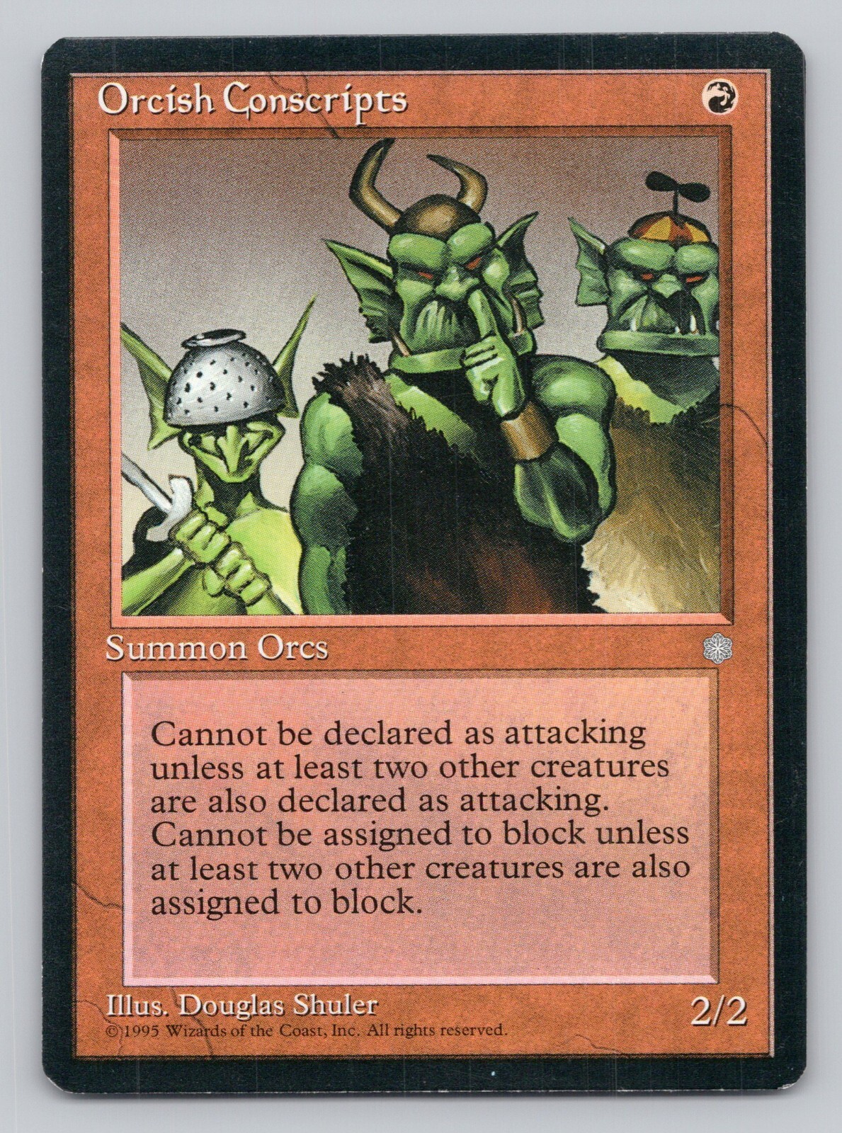 1995 Orcish Conscripts MTG Ice Age Base Set #206