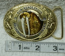 1984 Fur Rendezvous Belt Buckle Anchorage Alaska Walrus SN939