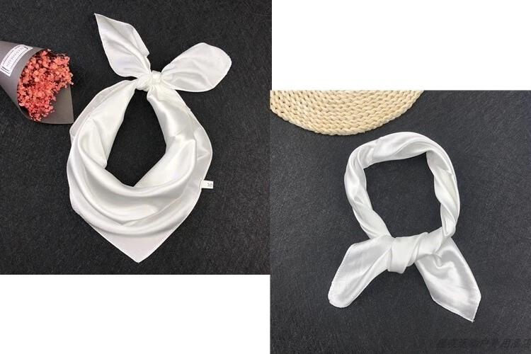 Pañuelo cuadrado de seda 100 para hombre diadema colores lisos corbata 2 piezas Foto 2 de 4