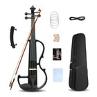 New Silent Electric Violin 4/4 Full Size Student Practice Ebony Fittings