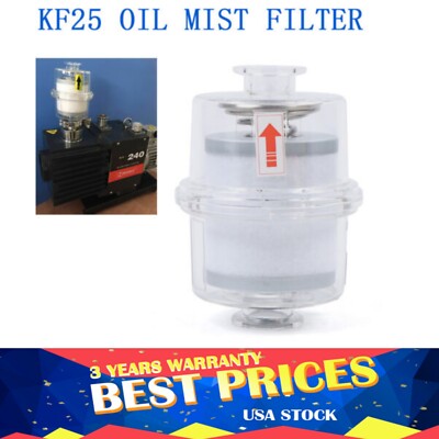 New Oil Mist Filter for Vacuum Pump Fume Separator Exhaust Filter KF25 Interface