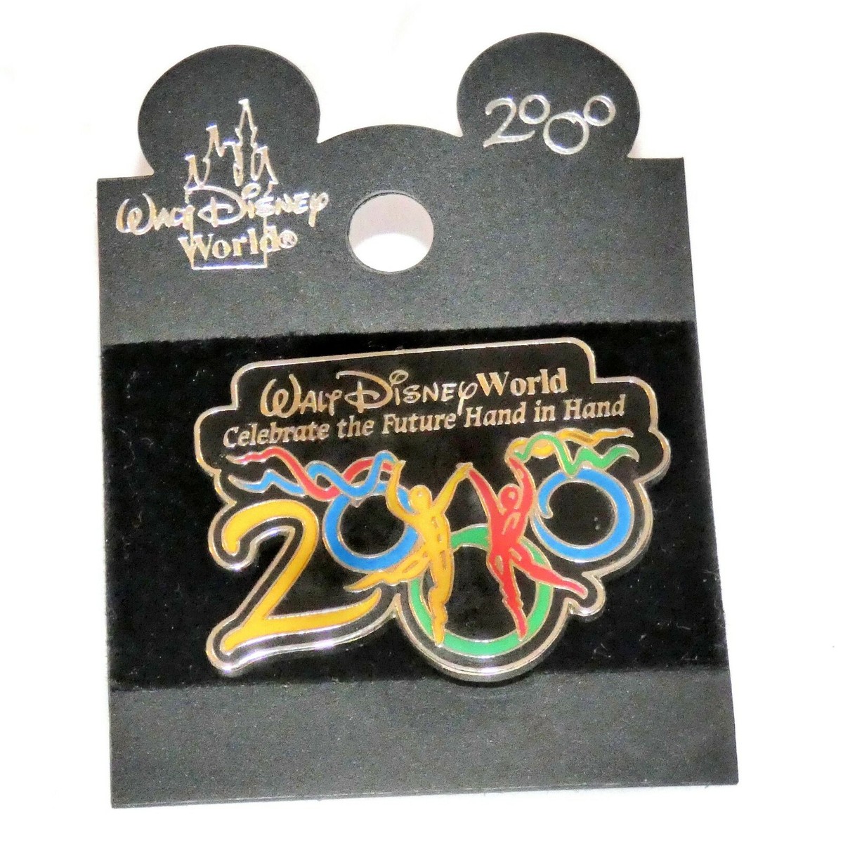Walt Disney World Pin 2000 Millennium Celebration Y2K Year Yellow