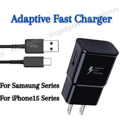 New Adaptive Fast Charger For Samsung Series iPhone 15 Pro Max USB Type C Cable