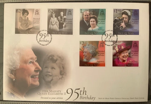 ISLE OF MAN 2021 FDC 95th BIRTHDAY HM QUEEN ELIZABETH FDC + insert DOUGLAS