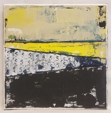 No.641 Original Abstract Modern Minimal Contemporary Painting By K.A.Davis 