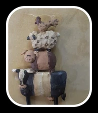 Suzi Skoglund Blossom Bucket Farm Animal Brooch Pin