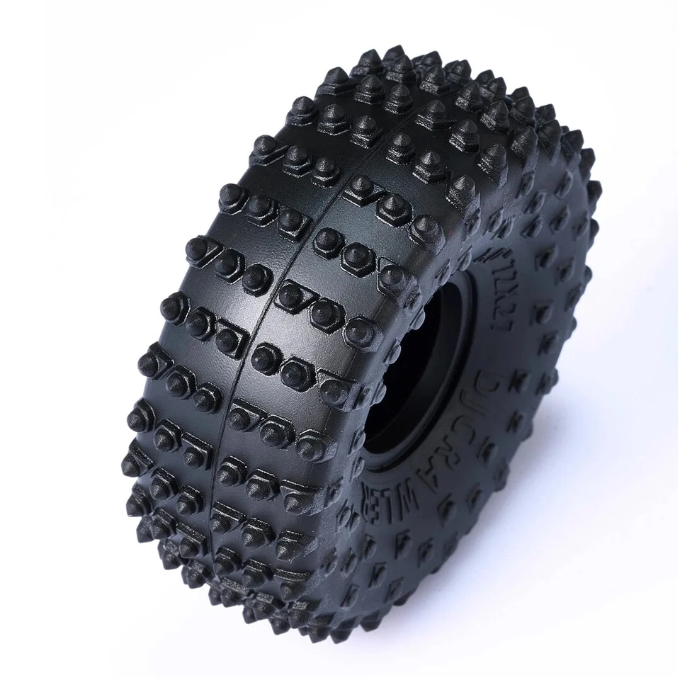 GPM Widen 1.0" Nailed Rubber Tires 72x27mm w/Foam Inserts (4) for TRX4M / SCX24 - Image 4 of 4