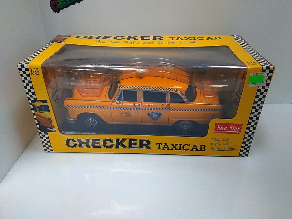 Brand New SUN STAR 1981 NEW YORK CHECKER TAXICAB 1/18 #2501 | eBay