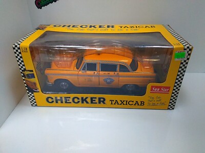 Brand New SUN STAR 1981 NEW YORK CHECKER TAXICAB 1/18 #2501 | eBay