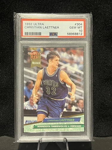 1992 Ultra #304 Christian Laettner RC PSA 10 Timberwolves