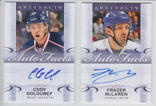 2014-15 UD ARTIFACTS CODY GOLOUBEF AUTO FACTS A-CG Autograph Upper Deck Jackets